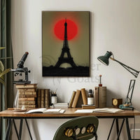 Parisian Silhouette: Eiffel Tower Minimalist Travel Poster PosterGoat