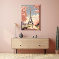 Parisian Springtime: Romantic Urban Cityscape Travel Poster PosterGoat