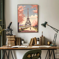 Parisian Springtime: Romantic Urban Cityscape Travel Poster PosterGoat