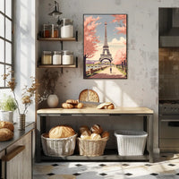 Parisian Springtime: Romantic Urban Cityscape Travel Poster PosterGoat