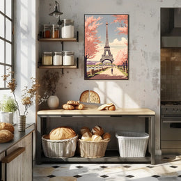 Parisian Springtime: Romantic Urban Cityscape Travel Poster PosterGoat