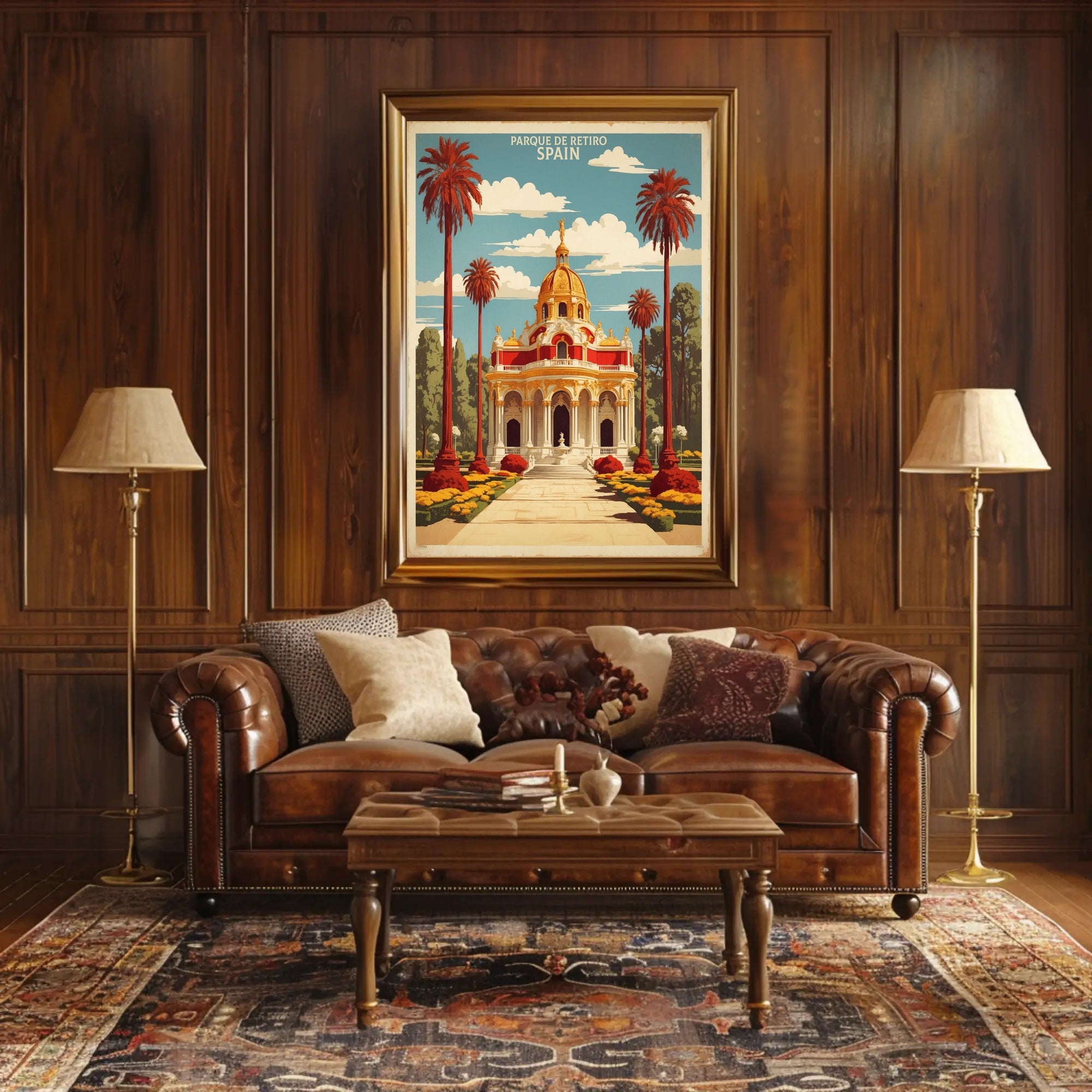 Parque de Retiro Vintage Travel Poster PosterGoat
