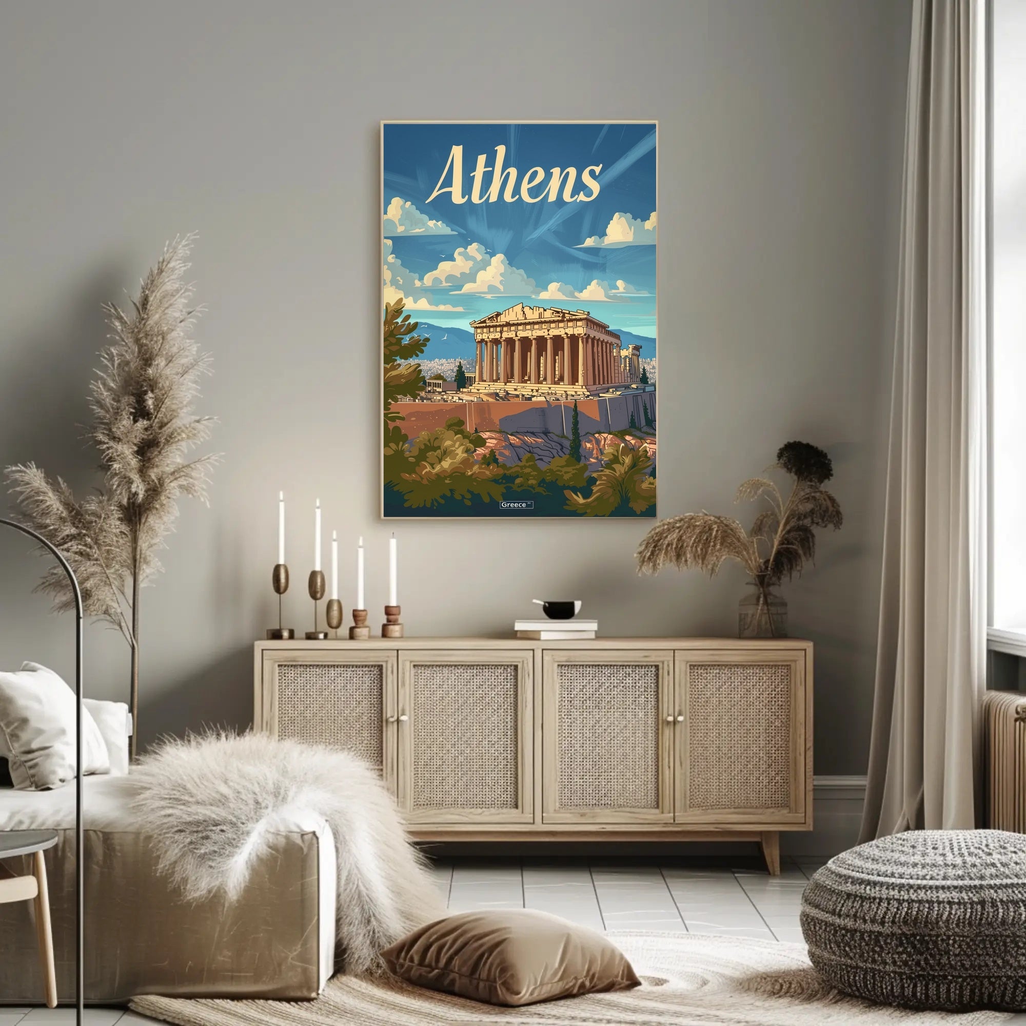 Parthenon at Sunset: Explore Greek Heritage with Cultural Poster PosterGoat