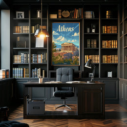 Parthenon at Sunset: Explore Greek Heritage with Cultural Poster PosterGoat