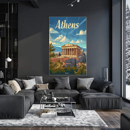 Parthenon at Sunset: Explore Greek Heritage with Cultural Poster PosterGoat