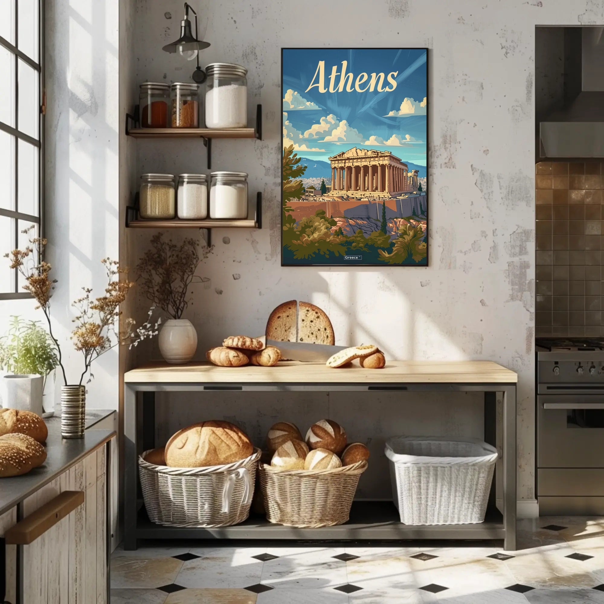 Parthenon at Sunset: Explore Greek Heritage with Cultural Poster PosterGoat