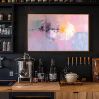 Pastel Radiance: Abstract Energy Focus Artistic Poster PosterGoat