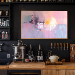Pastel Radiance: Abstract Energy Focus Artistic Poster PosterGoat