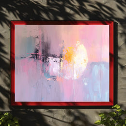Pastel Radiance: Abstract Energy Focus Artistic Poster PosterGoat