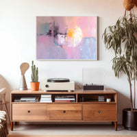 Pastel Radiance: Abstract Energy Focus Artistic Poster PosterGoat