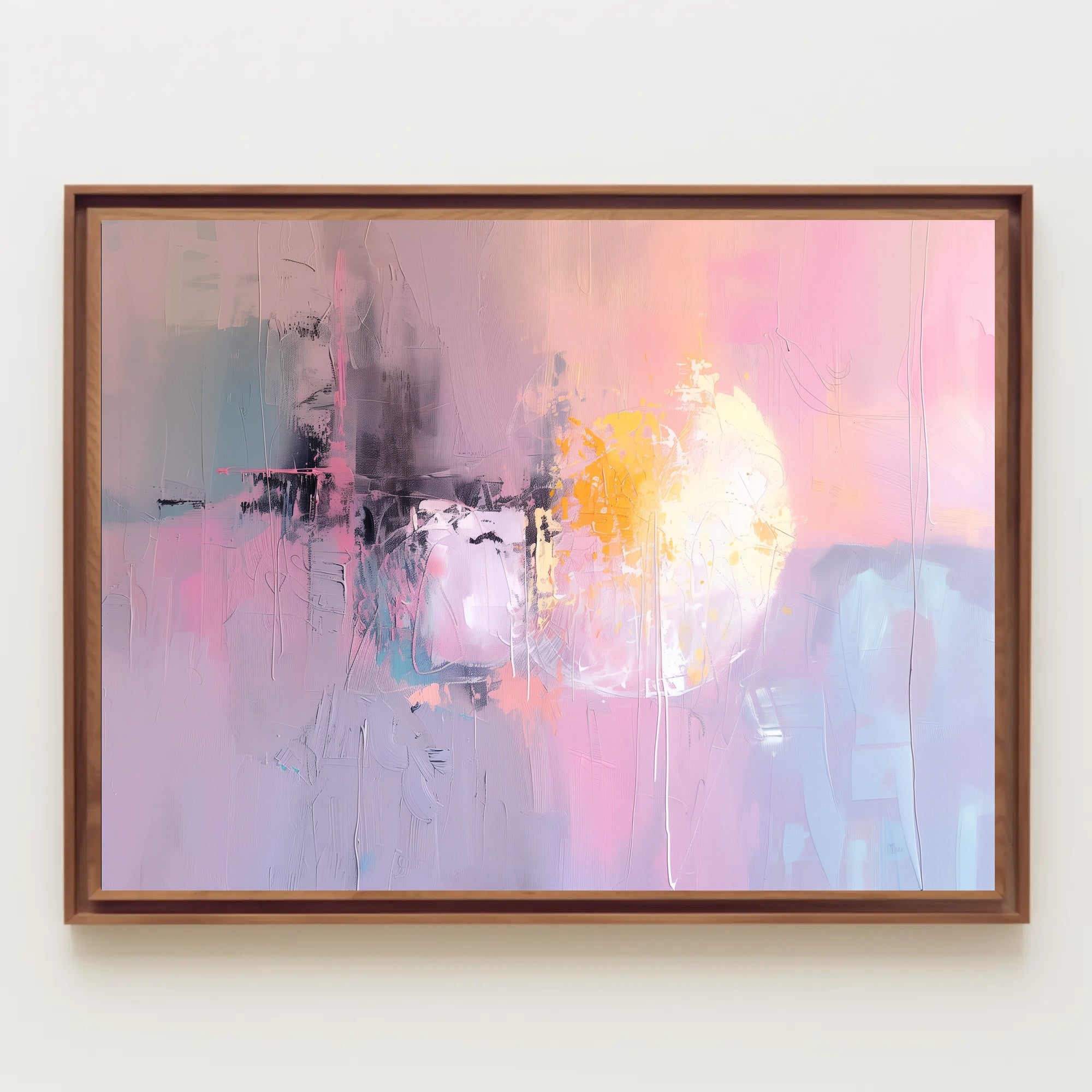 Pastel Radiance: Abstract Energy Focus Artistic Poster PosterGoat