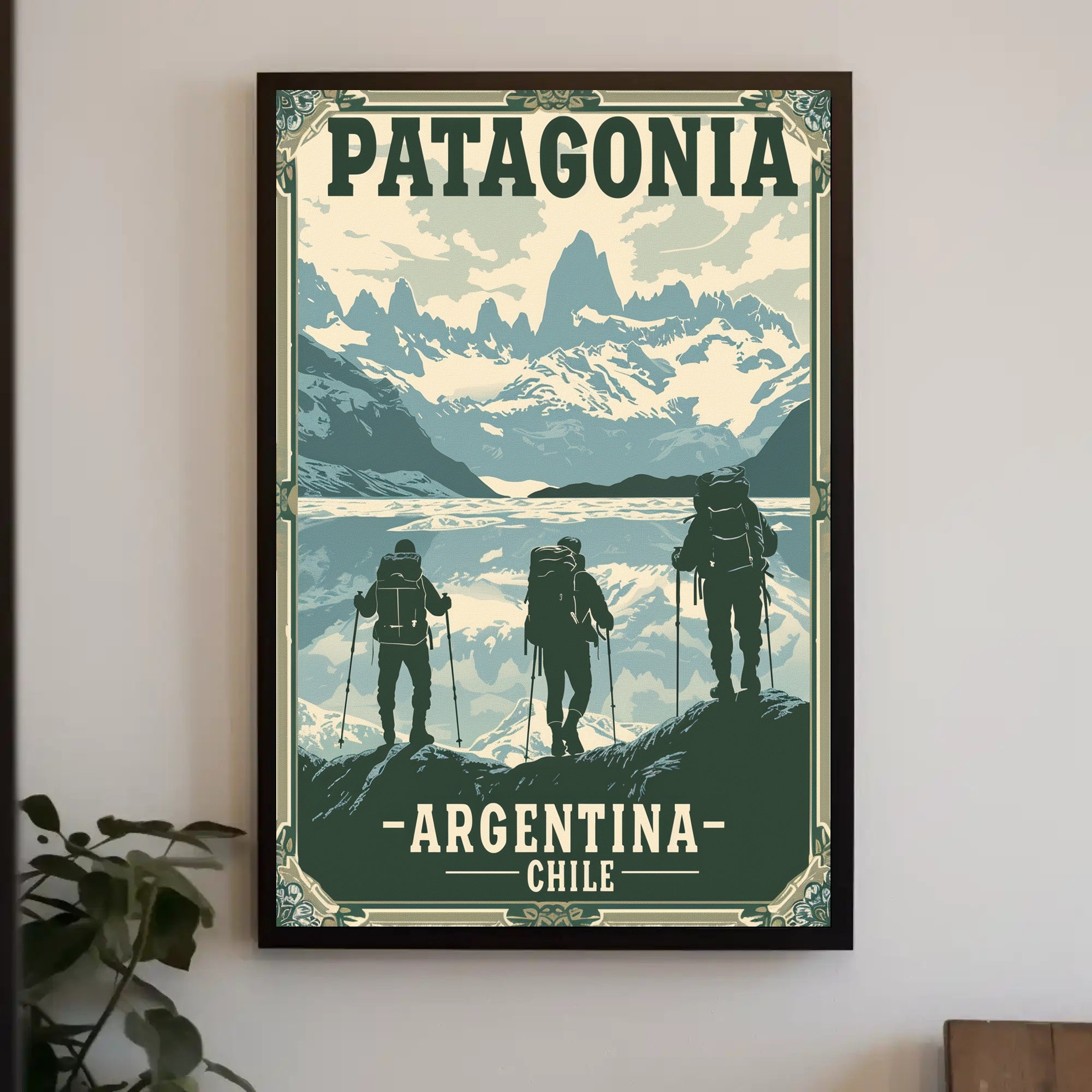 Patagonia Adventure Retro Travel Art Print - Travel Poster PosterGoat