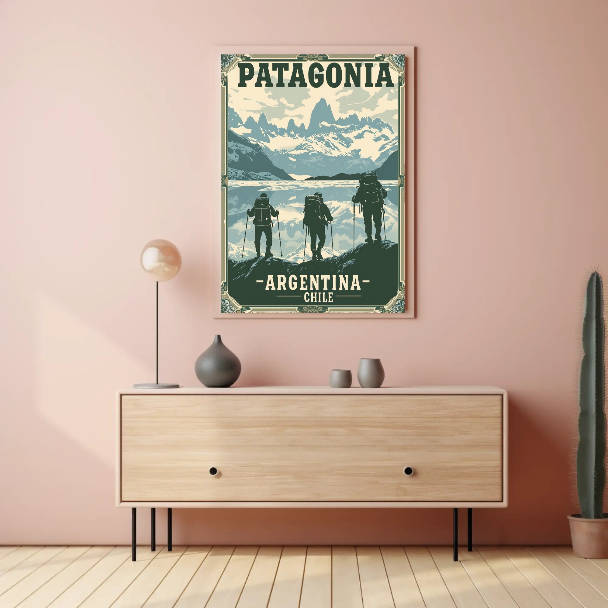 Patagonia Adventure Retro Travel Art Print - Travel Poster PosterGoat