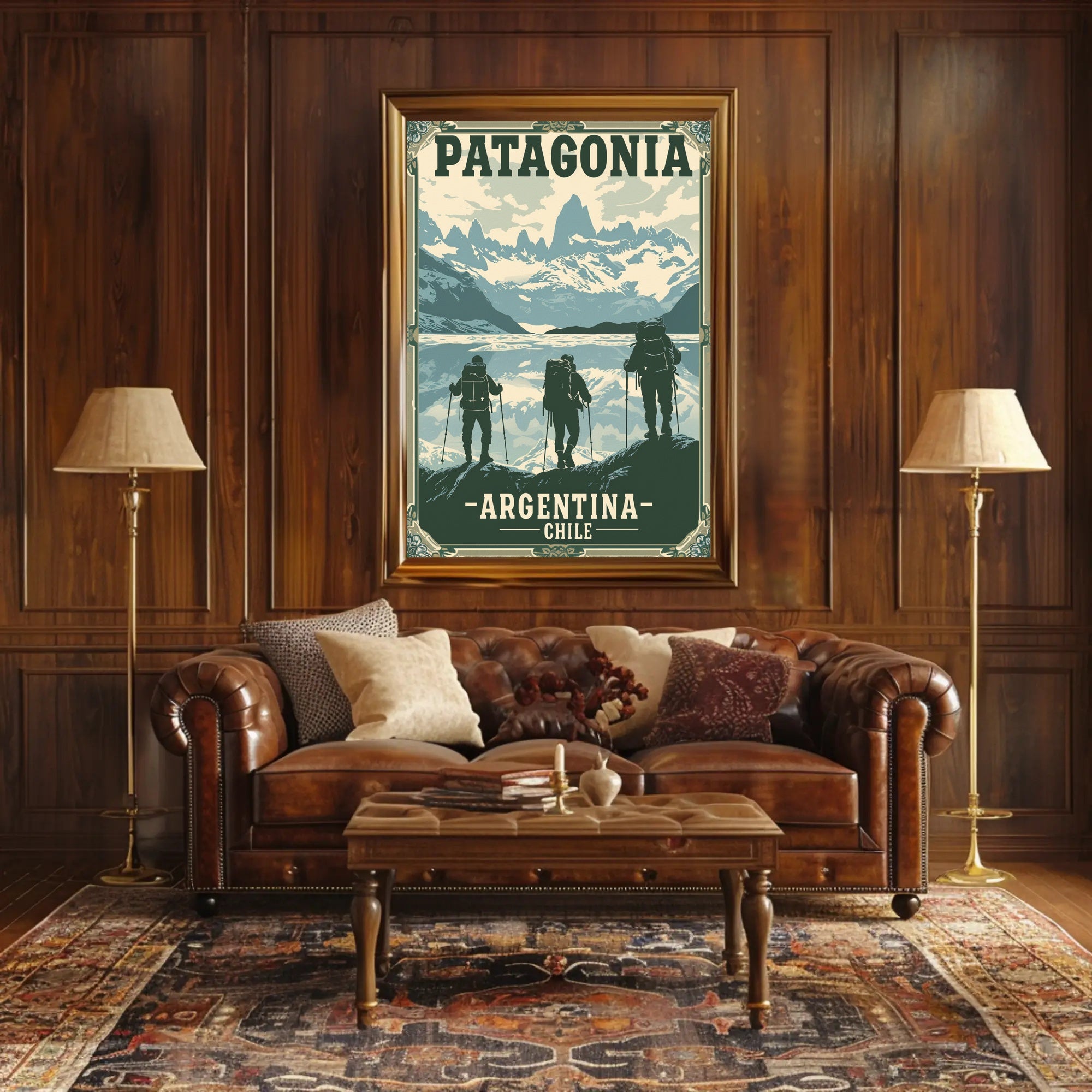 Patagonia Adventure Retro Travel Art Print - Travel Poster PosterGoat