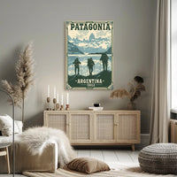 Patagonia Adventure Retro Travel Art Print - Travel Poster PosterGoat