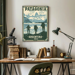 Patagonia Adventure Retro Travel Art Print - Travel Poster PosterGoat