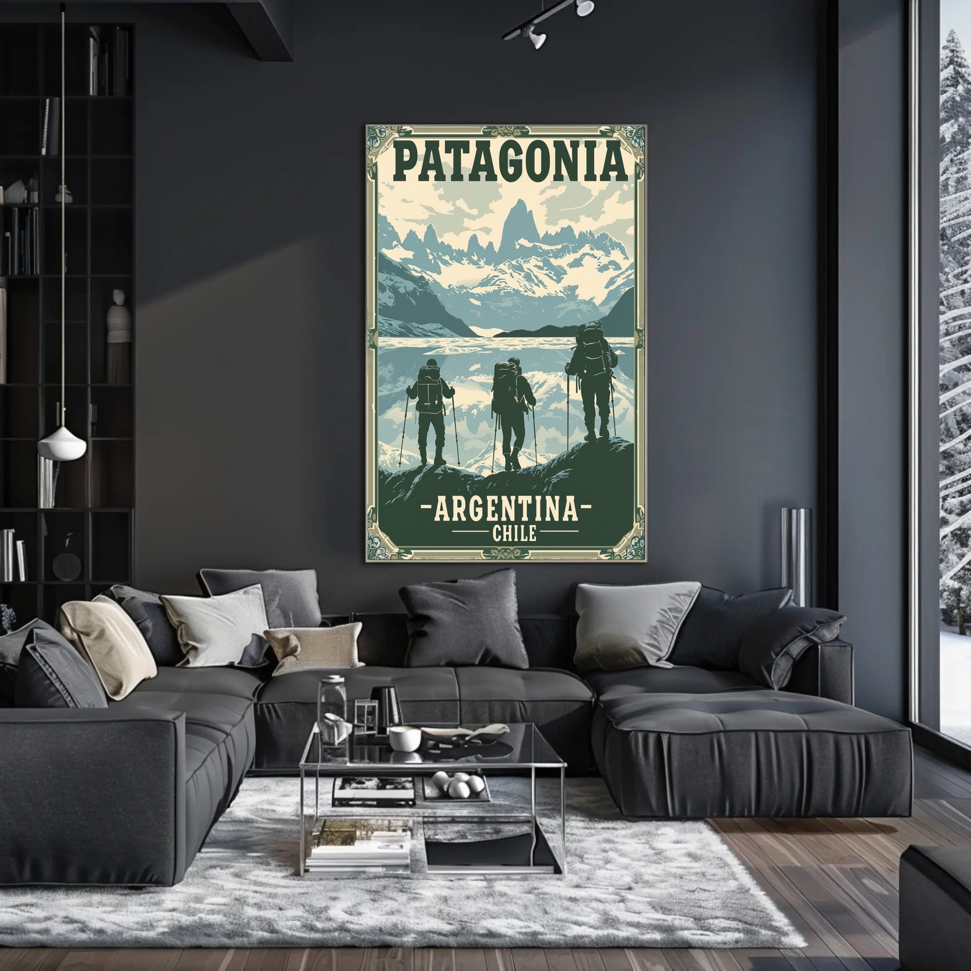 Patagonia Adventure Retro Travel Art Print - Travel Poster PosterGoat