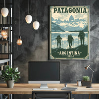 Patagonia Adventure Retro Travel Art Print - Travel Poster PosterGoat