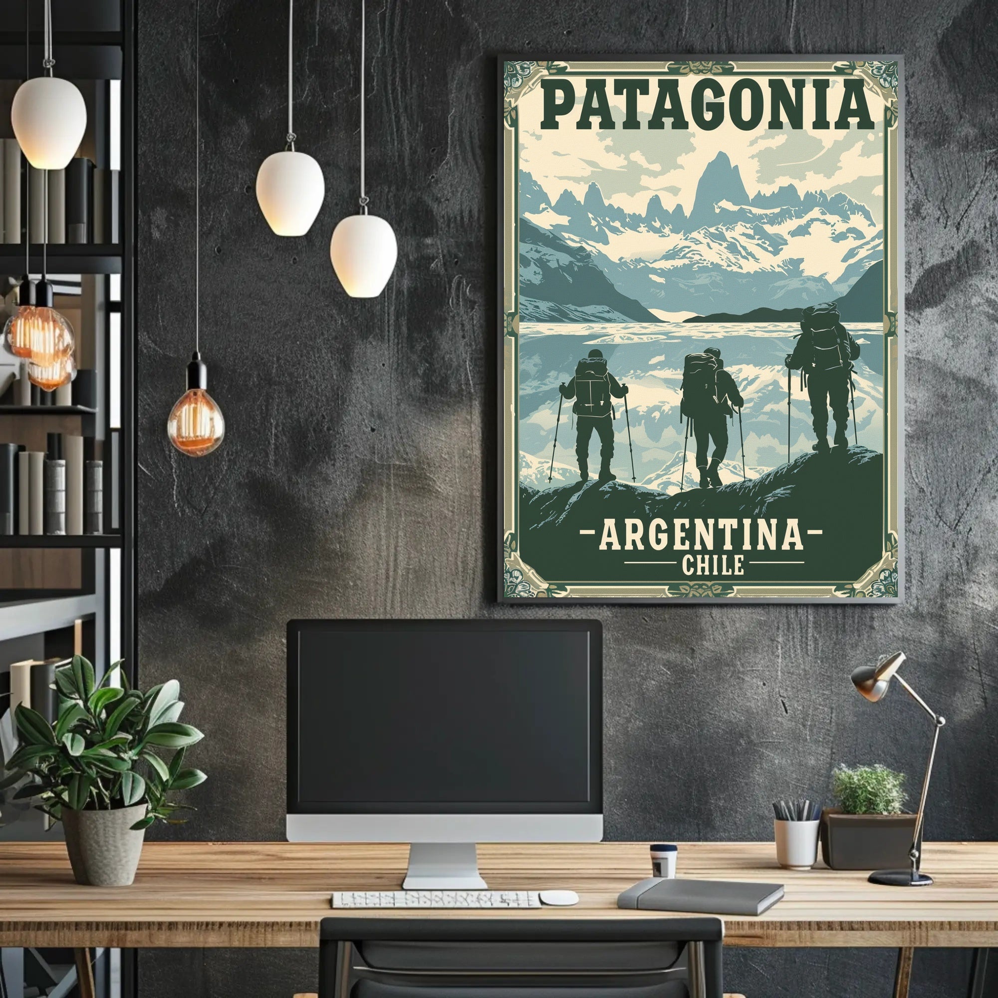 Patagonia Adventure Retro Travel Art Print - Travel Poster PosterGoat