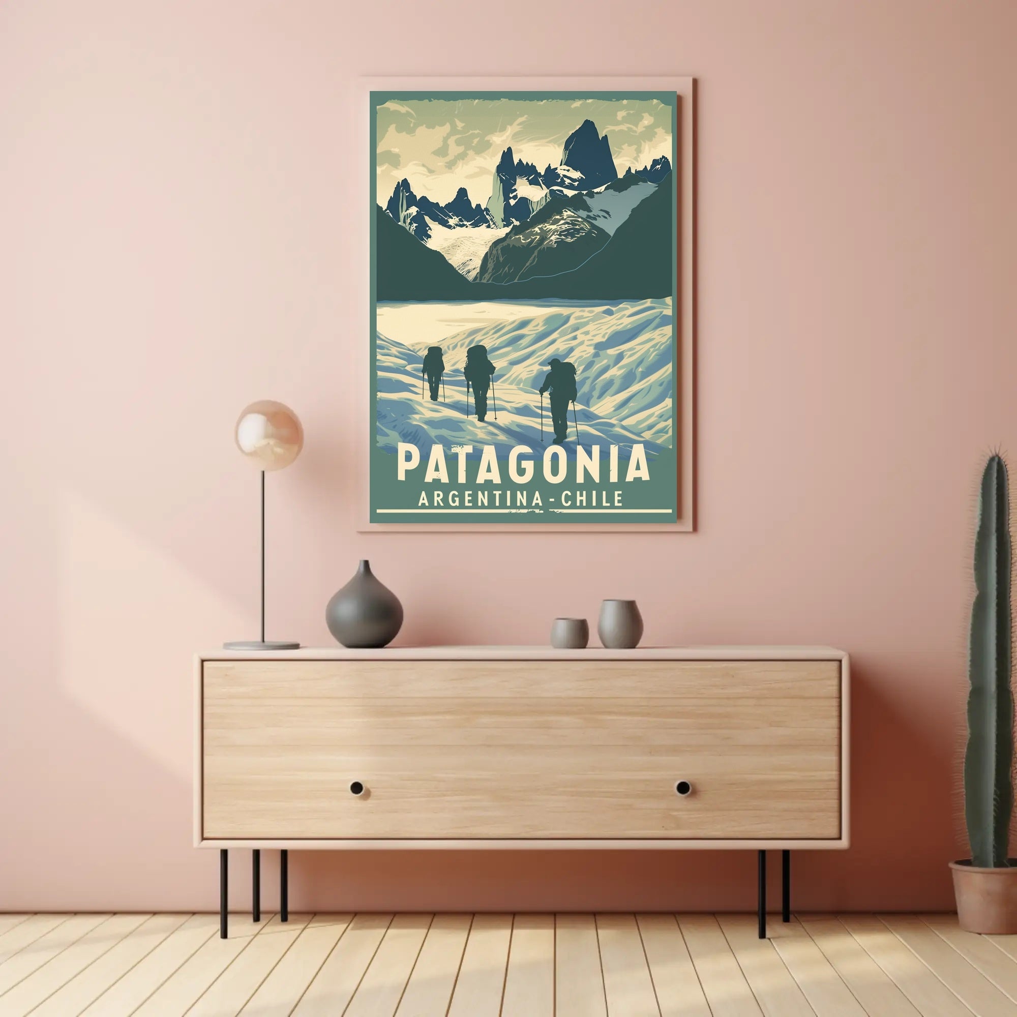 Patagonia Adventure Vintage Travel Art Poster PosterGoat