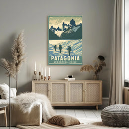 Patagonia Adventure Vintage Travel Art Poster PosterGoat