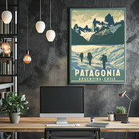 Patagonia Adventure Vintage Travel Art Poster PosterGoat