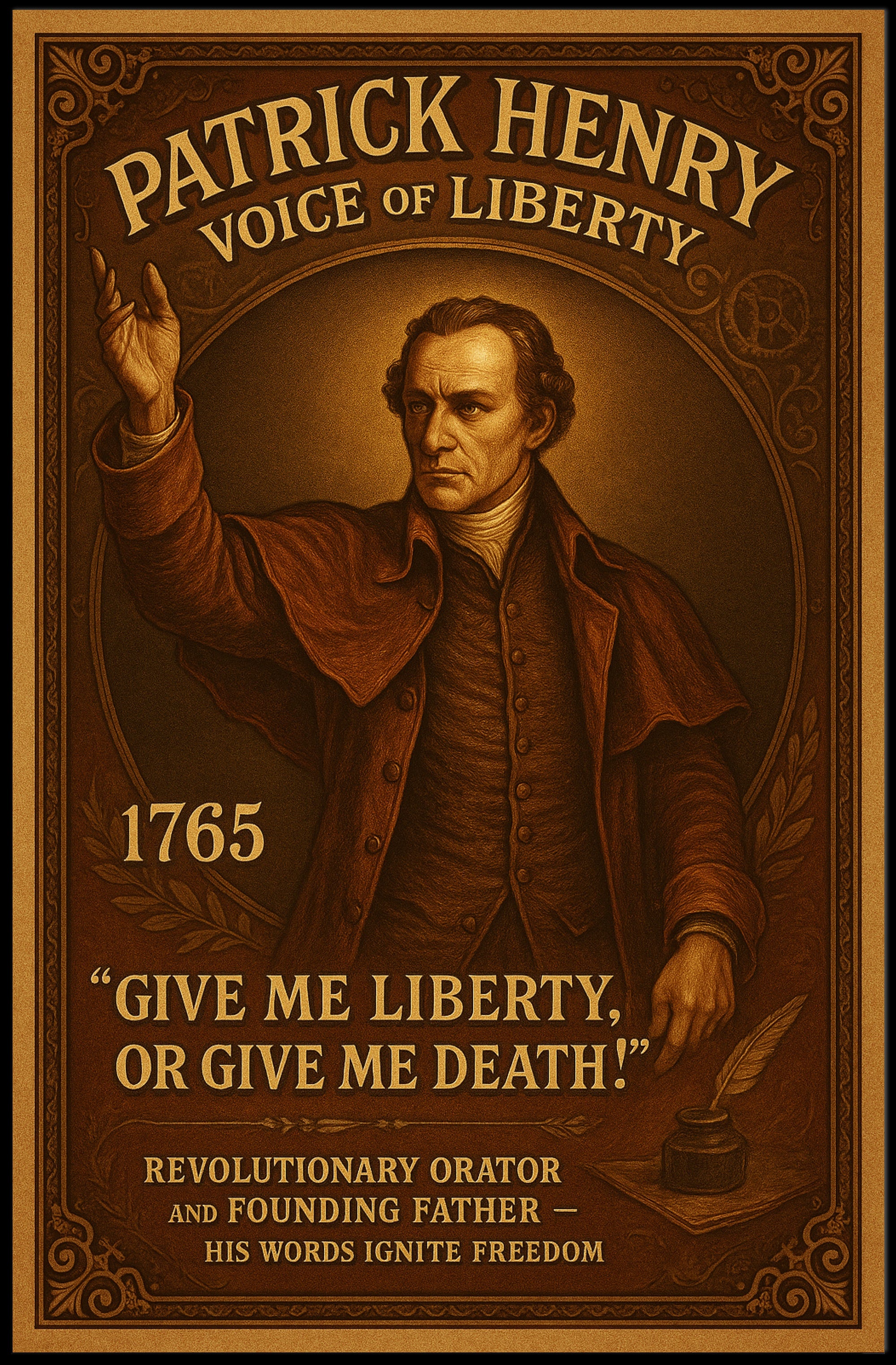 Patrick Henry Voice of Liberty Poster PosterGoat