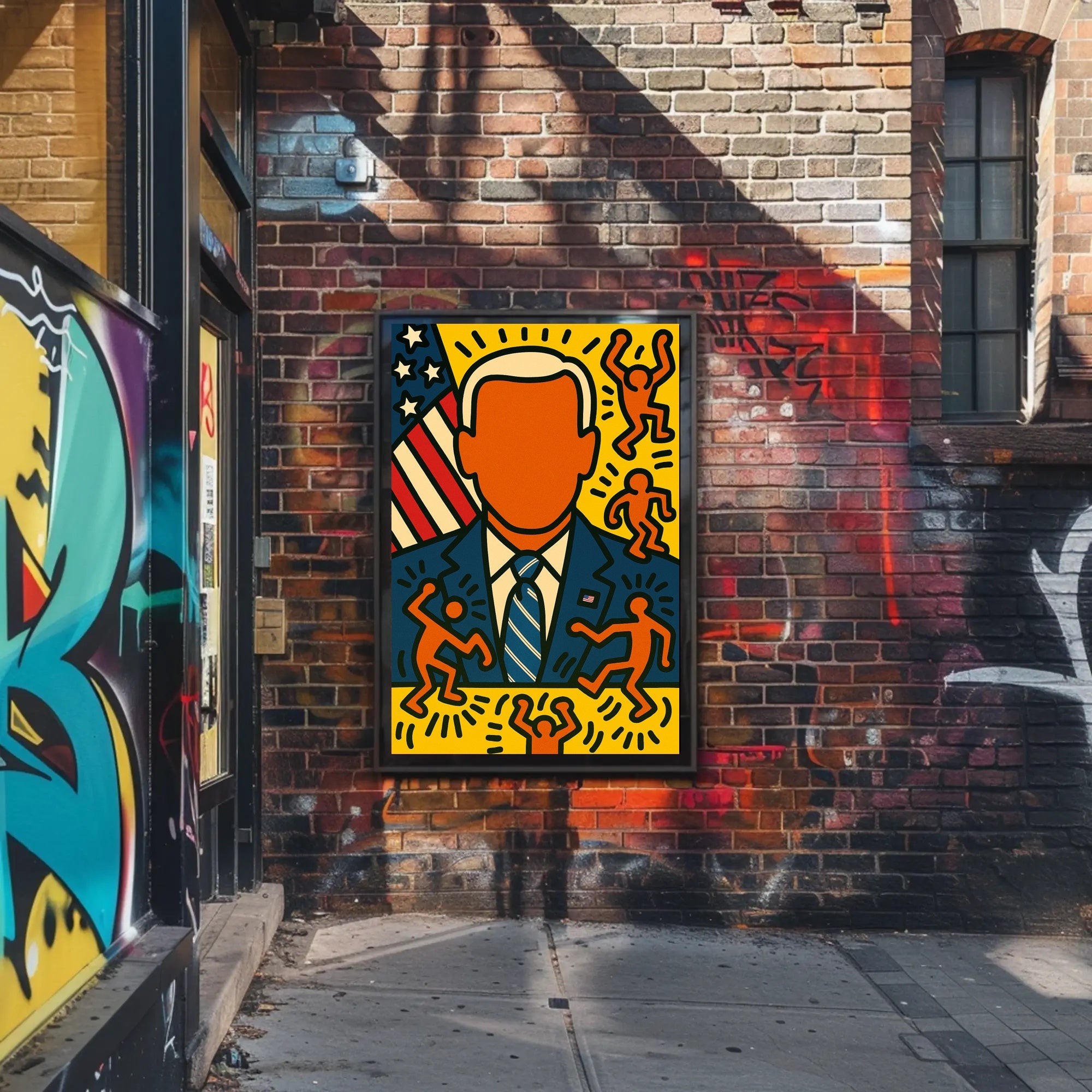 Patriotic Pop Art Portrait Poster PosterGoat