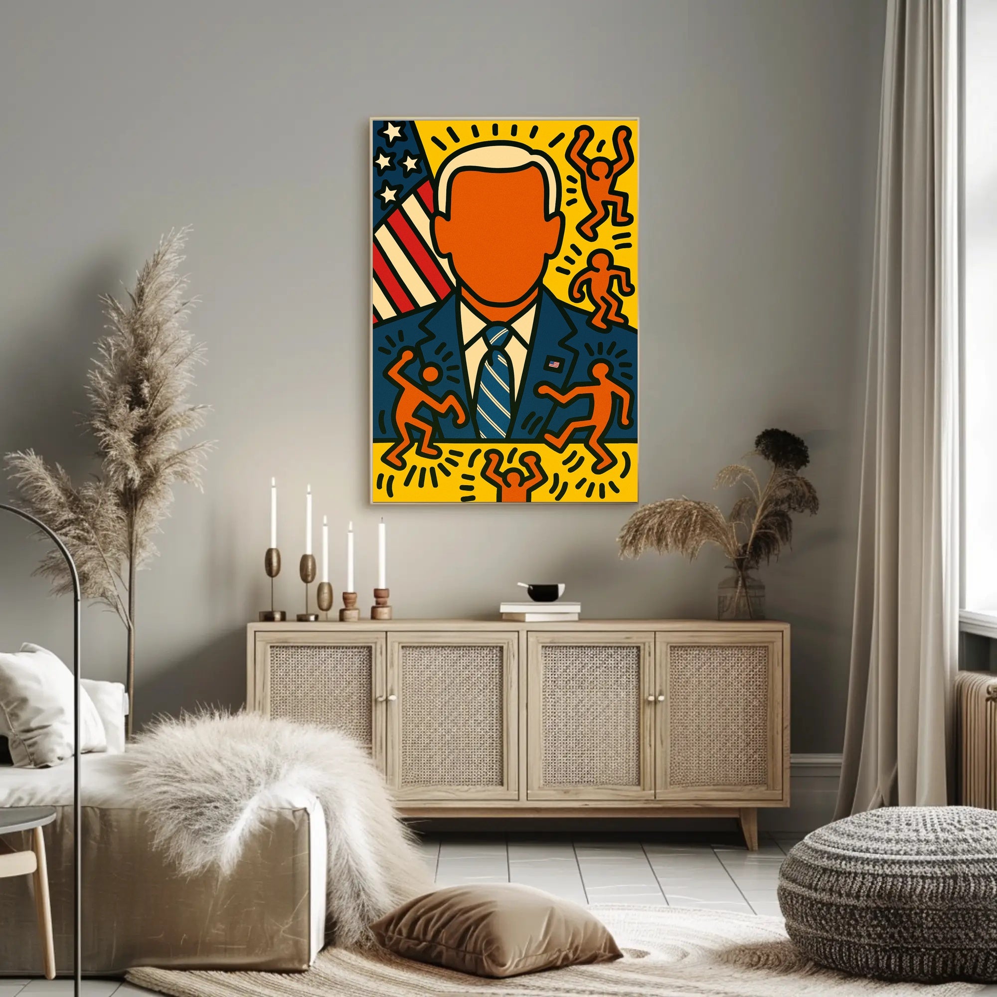 Patriotic Pop Art Portrait Poster PosterGoat