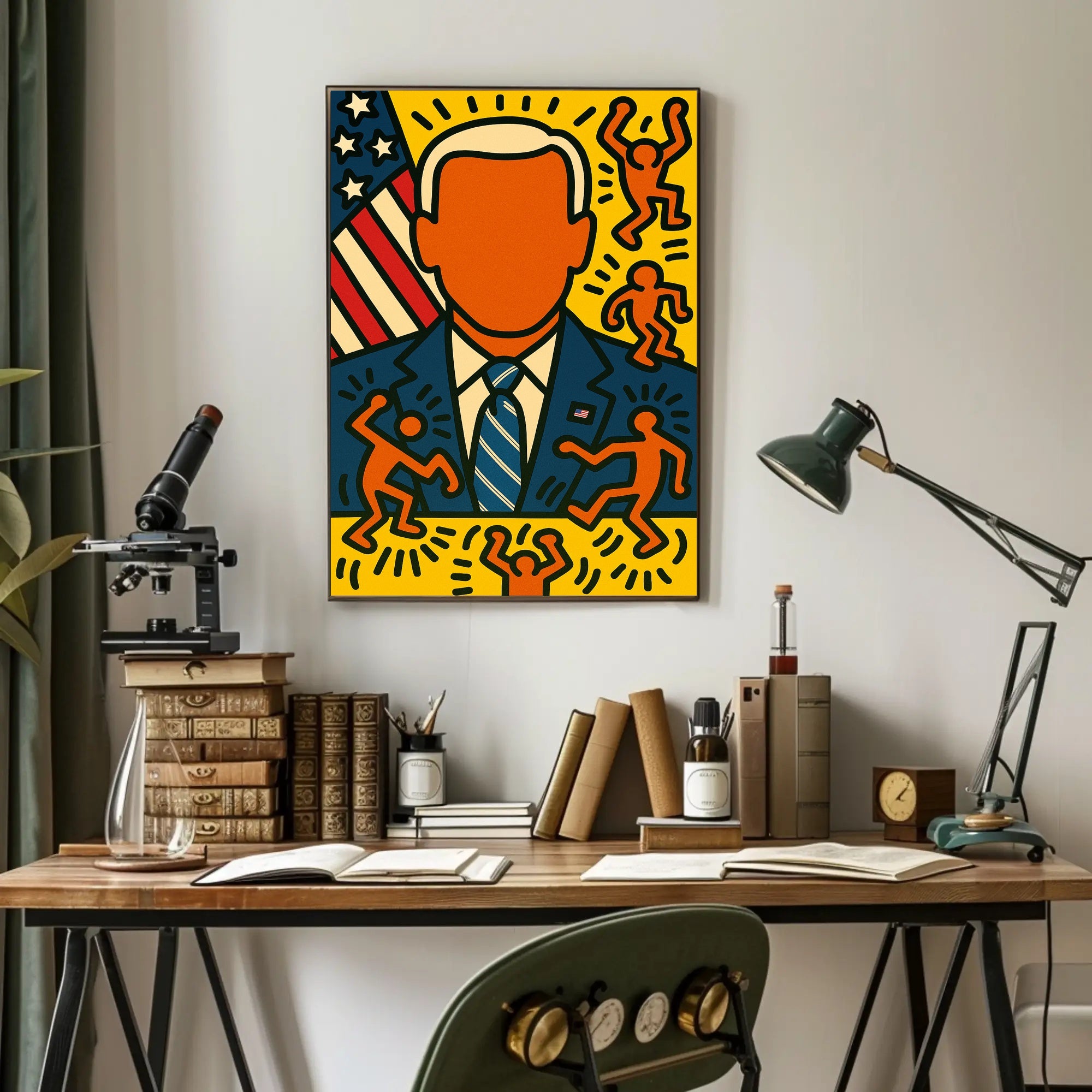 Patriotic Pop Art Portrait Poster PosterGoat