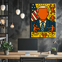 Patriotic Pop Art Portrait Poster PosterGoat