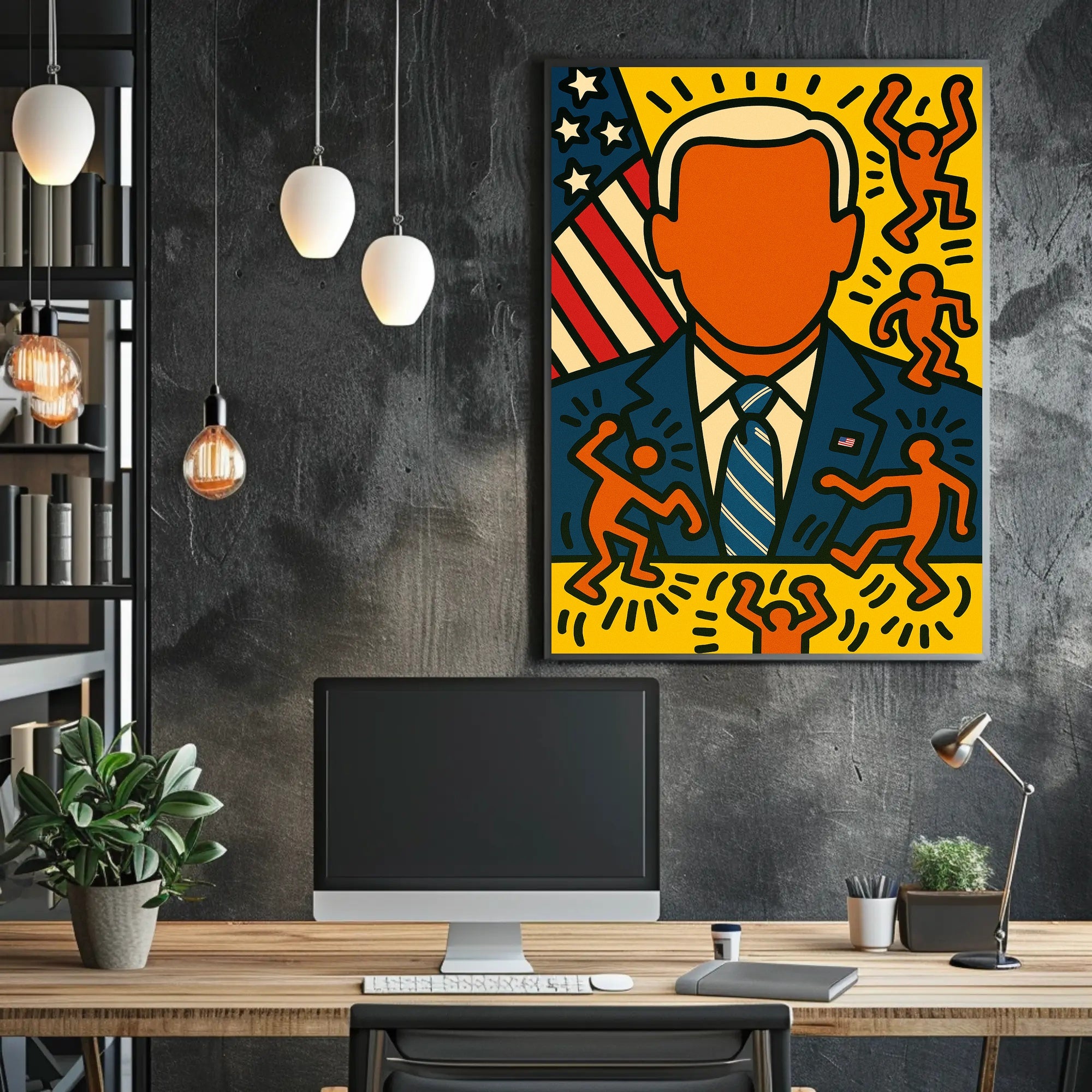 Patriotic Pop Art Portrait Poster PosterGoat