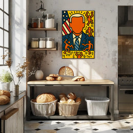 Patriotic Pop Art Portrait Poster PosterGoat