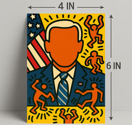 Patriotic Pop Art Portrait Poster PosterGoat