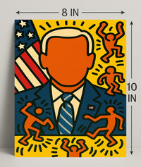 Patriotic Pop Art Portrait Poster PosterGoat