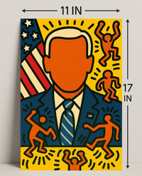 Patriotic Pop Art Portrait Poster PosterGoat