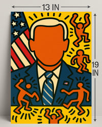 Patriotic Pop Art Portrait Poster PosterGoat