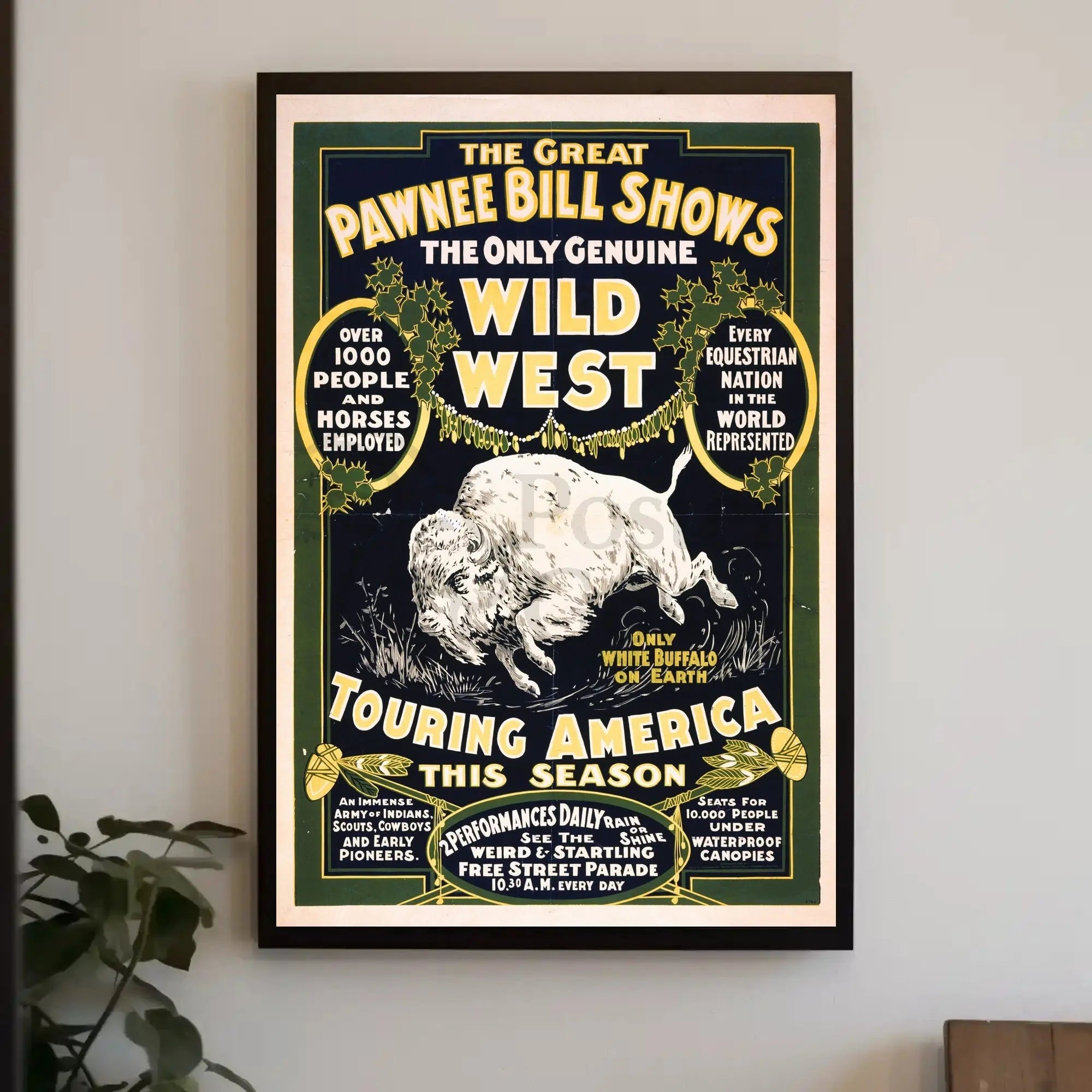 Pawnee Bill Wild West Show Vintage Poster Print PosterGoat