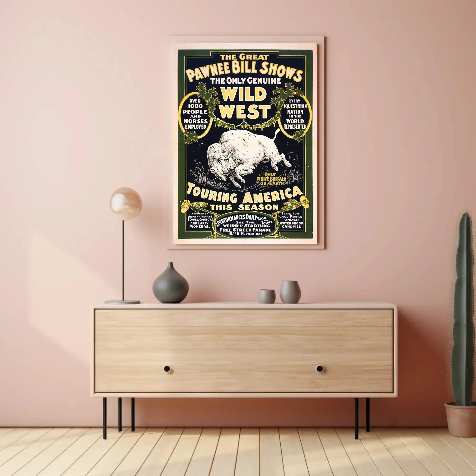 Pawnee Bill Wild West Show Vintage Poster Print PosterGoat