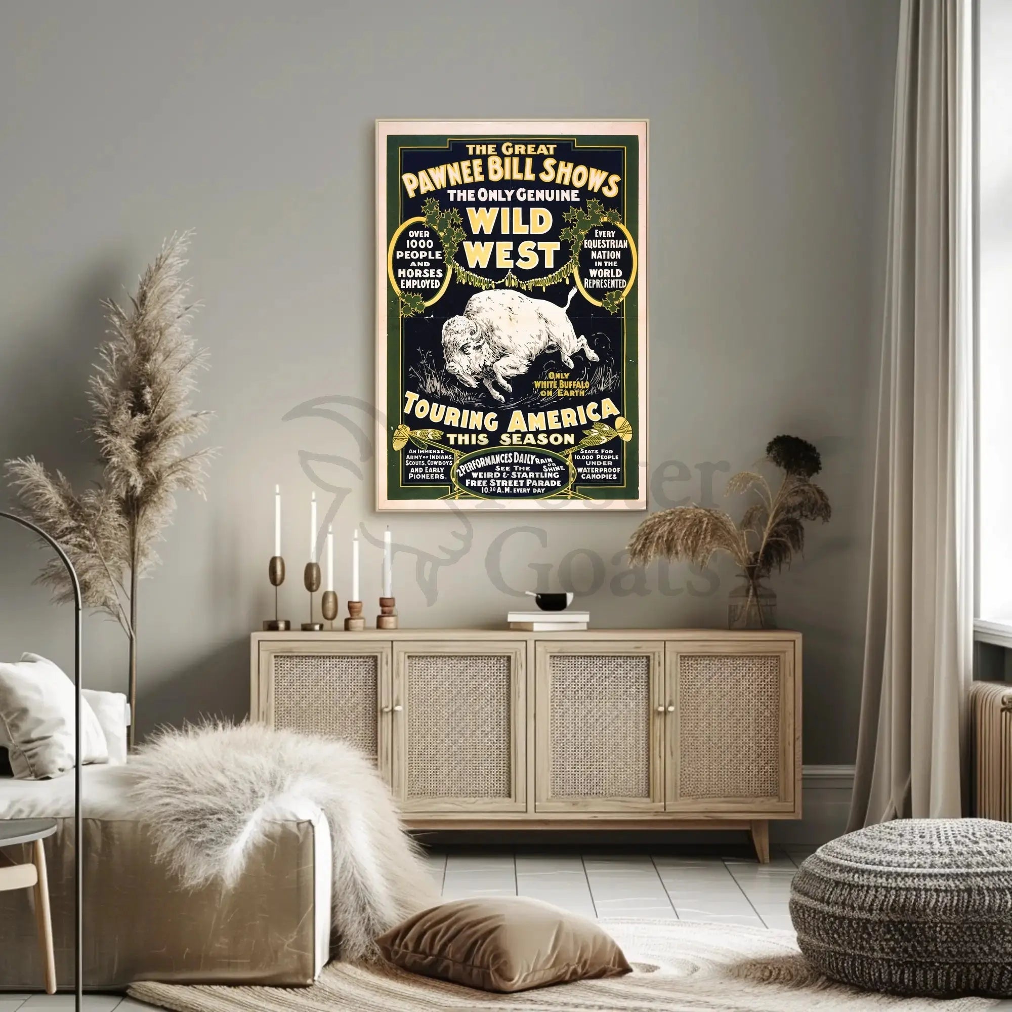 Pawnee Bill Wild West Show Vintage Poster Print PosterGoat