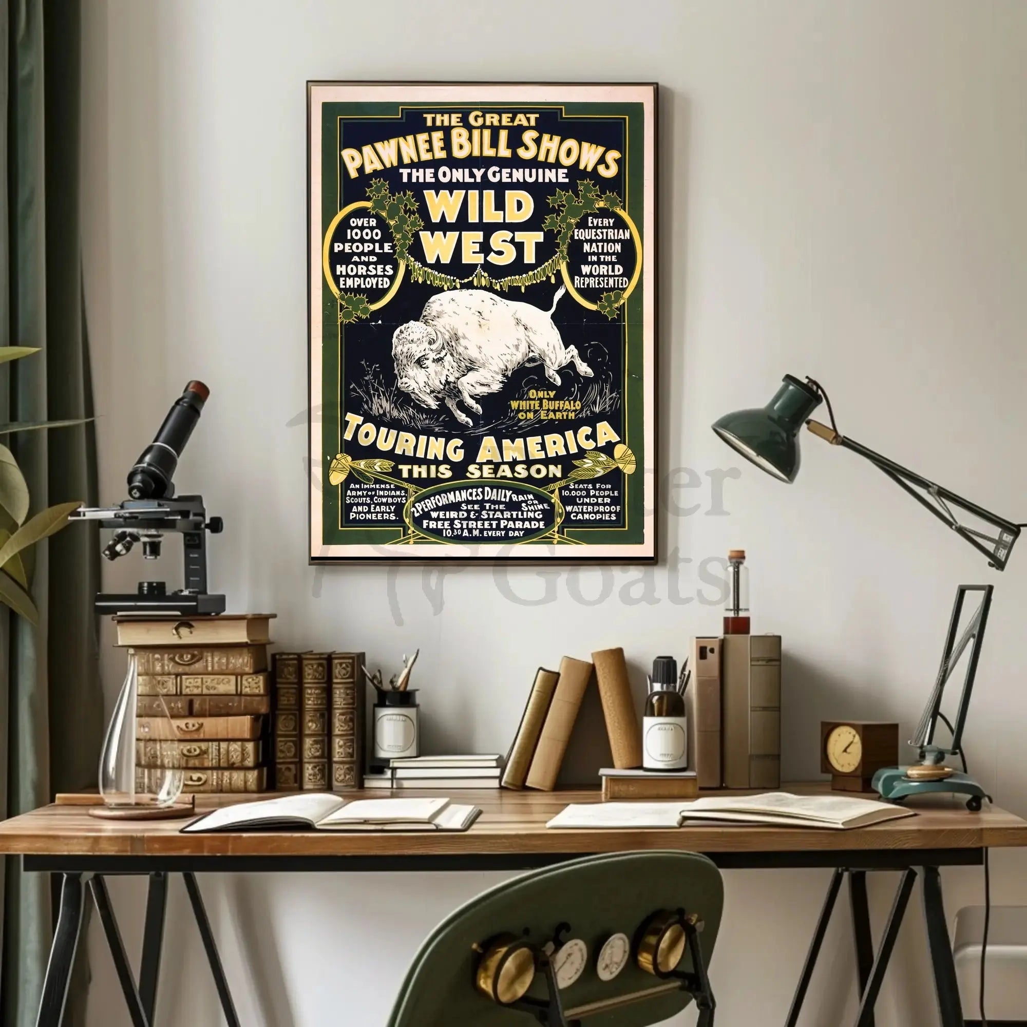 Pawnee Bill Wild West Show Vintage Poster Print PosterGoat
