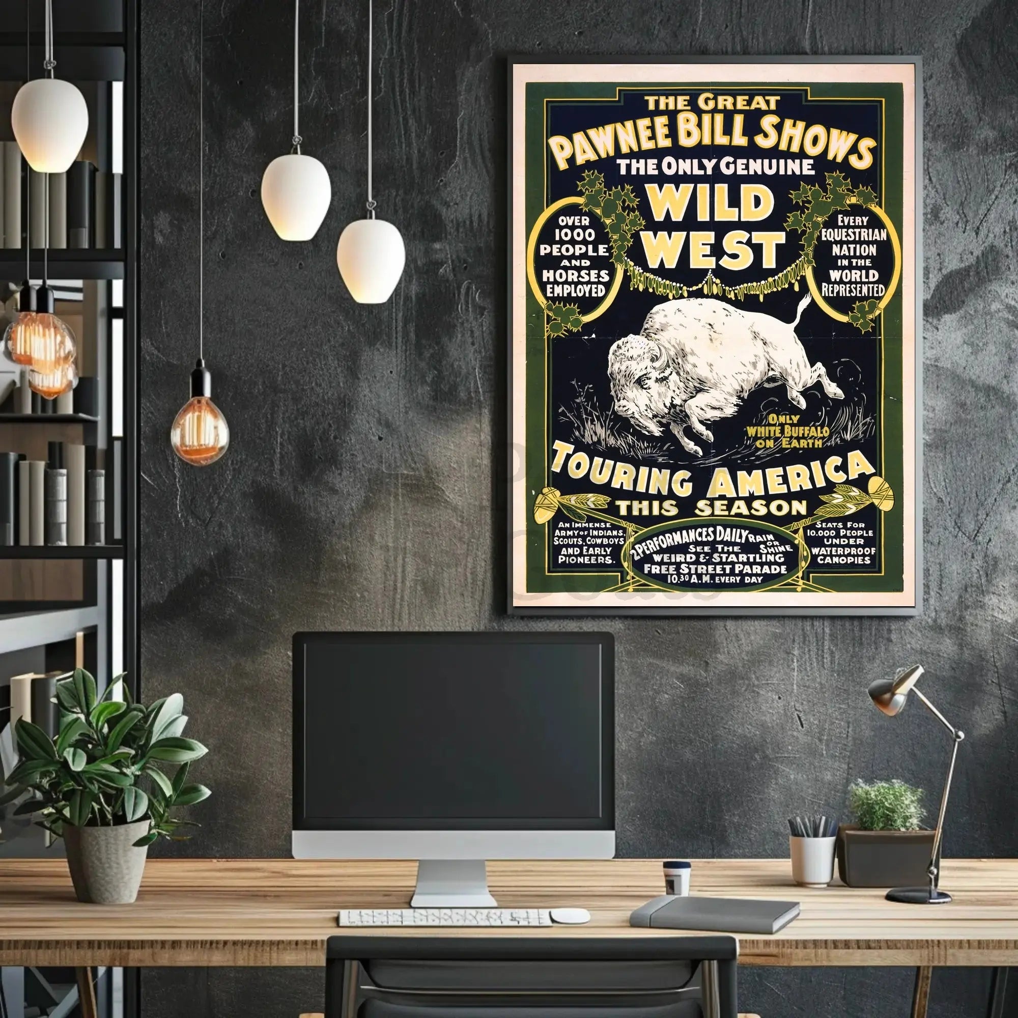 Pawnee Bill Wild West Show Vintage Poster Print PosterGoat