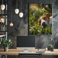 Peaceful Dog in Meadow Scene - Animal Poster PosterGoat