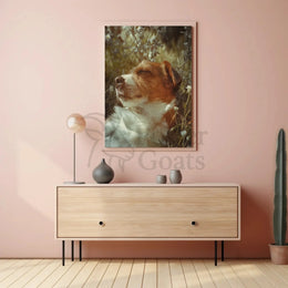 Peaceful Jack Russell Terrier in Sunlit Spring Animal Poster PosterGoat