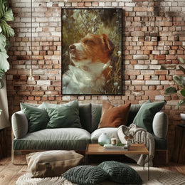 Peaceful Jack Russell Terrier in Sunlit Spring Animal Poster PosterGoat