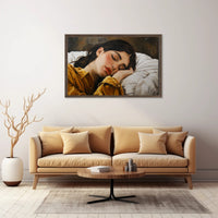Peaceful Sleep Serenity Woman in Bedroom Artistic Poster PosterGoat