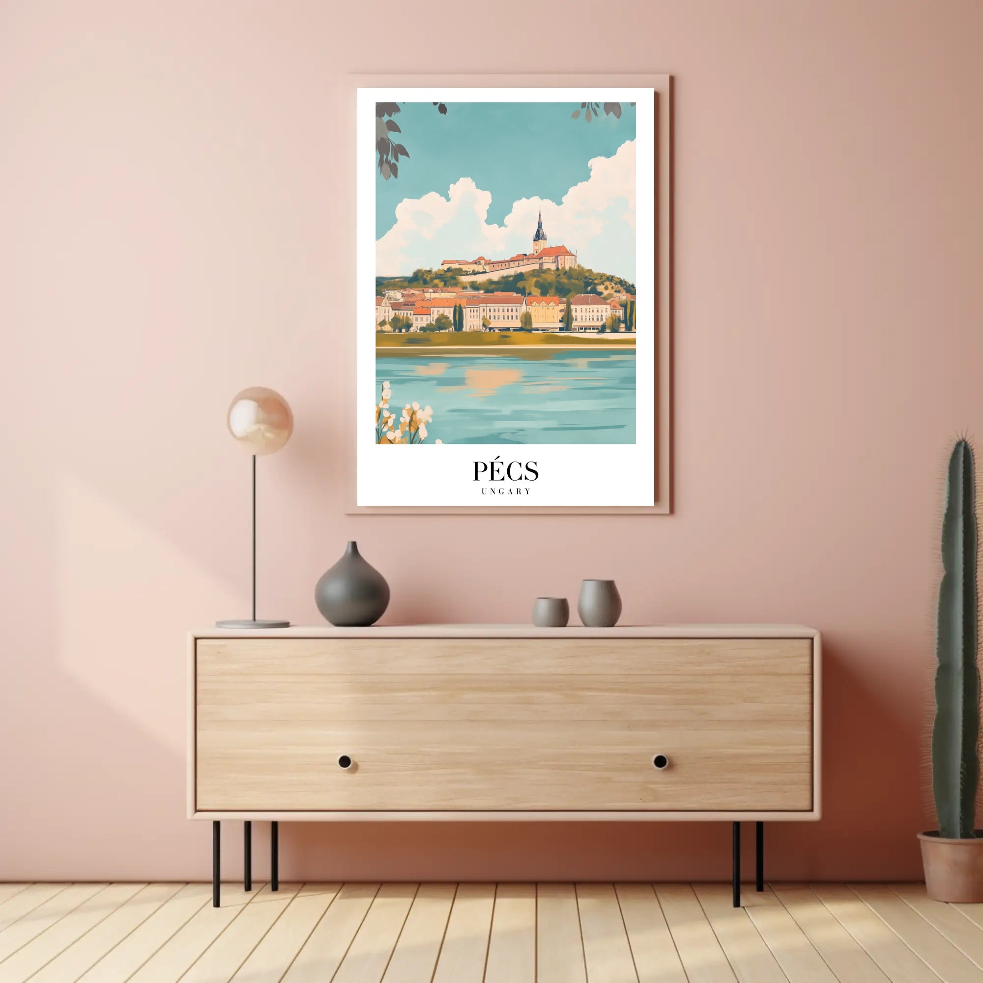 Pécs Scenic View Travel Poster PosterGoat