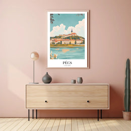 Pécs Scenic View Travel Poster PosterGoat