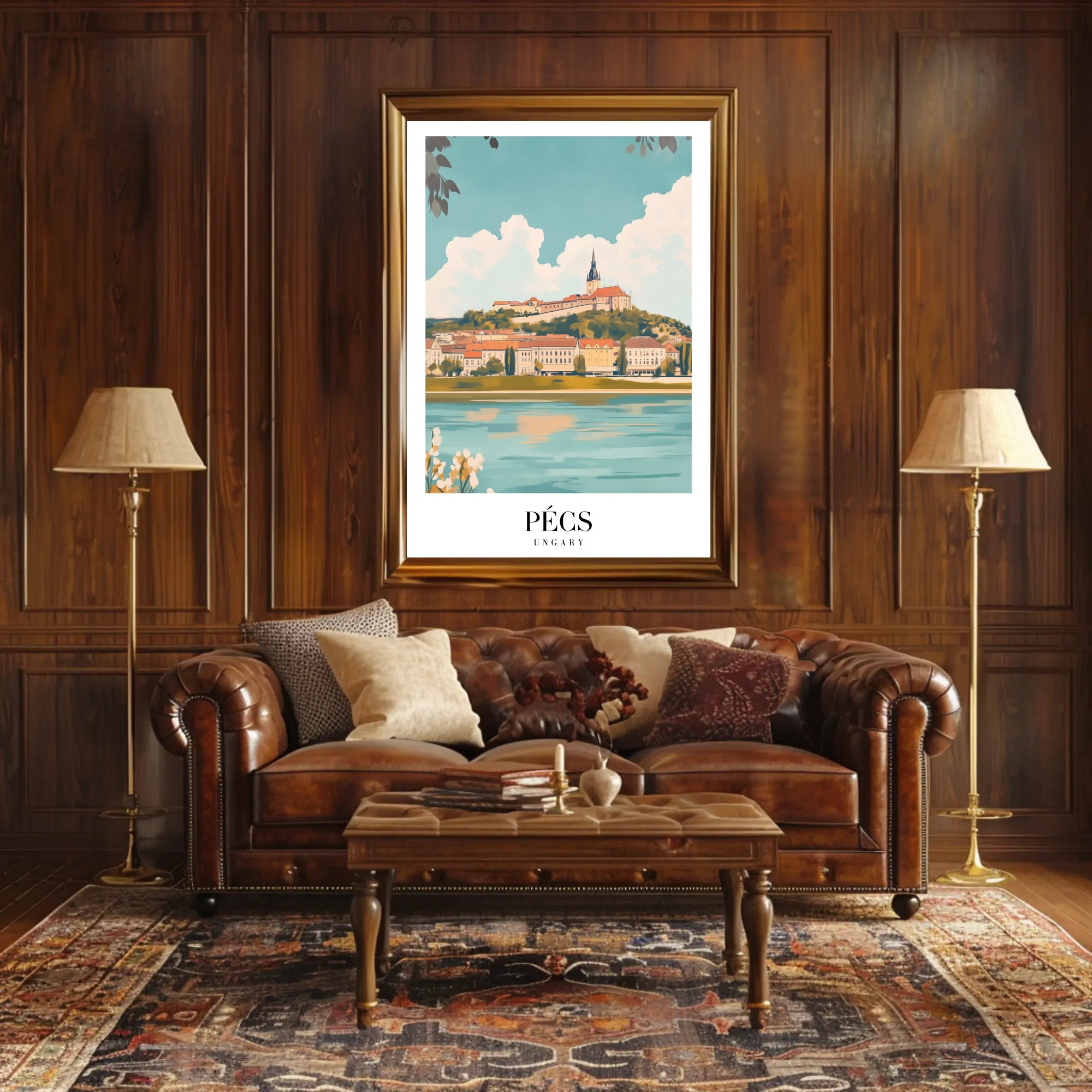 Pécs Scenic View Travel Poster PosterGoat