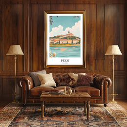 Pécs Scenic View Travel Poster PosterGoat